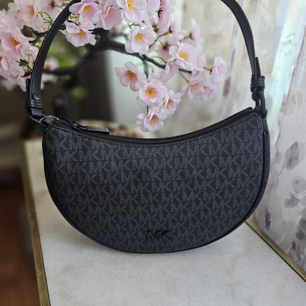 Michael Kors Gray Monogram Shoulder Bag